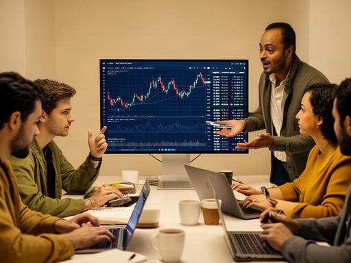 Private crypto trading community discussion with market insights and trade setup sharing among members